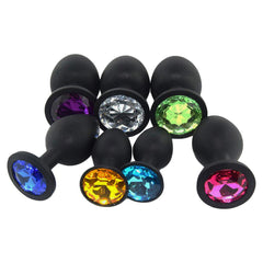 Plug Anal Anal Silicone Crystal - Mediano Cake Sex Shop Juguetes Sexuales para Adultos