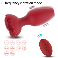 Plug Anal Red Rose Control Butt Plug