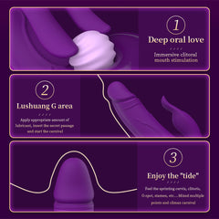 Vibrador Dildo Purple Rabbit  2