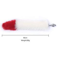 Colita Fox Faux Fur - White Red Cake Sex Shop Juguetes Sexuales para Adultos