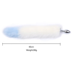 Colita Fox Faux Fur - White Blue Cake Sex Shop Juguetes Sexuales para Adultos